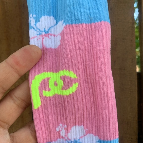 Pro Compression PC socks neon/purple Made in USA. - Picture 4 of 5